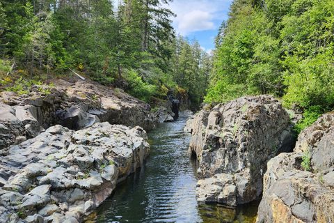 Rocky river canyon at Sooke Potholes Regional Park